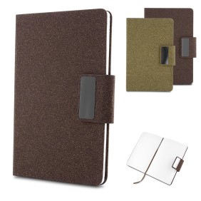 Caderno Em PU E Fibra De Café Ou Chá
