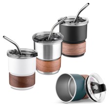 Copo Em Inox Com Canudo 250ml