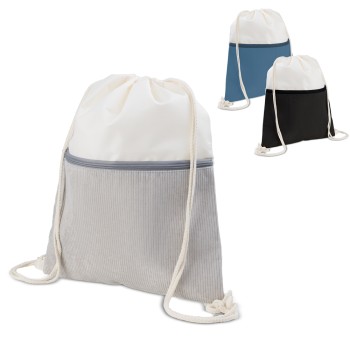 Sacola/Mochila em Poliéster e Veludo 41 x 34,4 cm