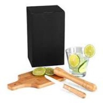 Kit Para Caipirinha Em Bambu - 0,35 L - 4 Pçs Kit Para Caipirinha Em Bambu - 0,35 L - 4 Pçs