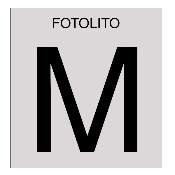 Fotolito M, utilizado para gravação frontal e costas medidas aproximadas de 25 x 10 cm proporcional