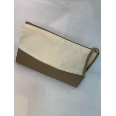 Bolsa de Cosmético Algodão e Courino