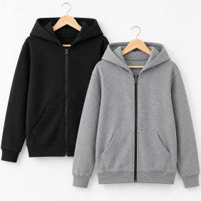 Blusa Moletom c/ Ziper e Bolso Canguru