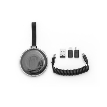 Conjunto Composto por Cabo Espiral com Carregamento Super-Rápido e Adaptadores Conjunto Composto por Cabo Espiral com Carregamento Super-Rápido e Adaptadores