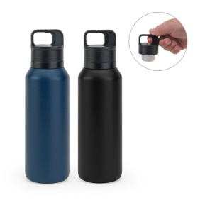 Garrafa Térmica Em Aço Inox 91% Reciclado Com Parede Dupla Isolada A Vácuo 590 Ml
