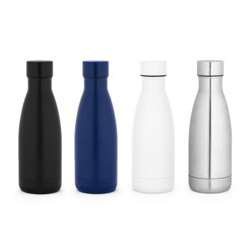 Garrafa Térmica Em Aço Inox 90% Reciclado De Parede Dupla Isolada A Vácuo Com Acabamento Em Mate 400 Ml