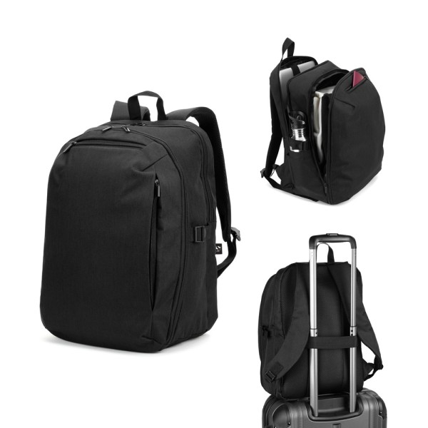 Mochila com um Compartimento de Abertura Total em Poliéster Reciclado 300D de Alta Densidade 16