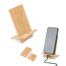 Suporte Para Celular Em Bambu Desmontável Em Duas Partes