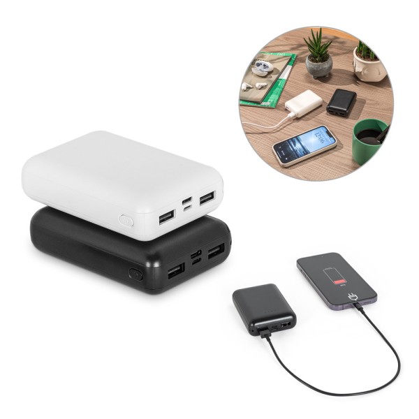 Bateria Portáti em ABS 100% Reciclado 10.000 mAh