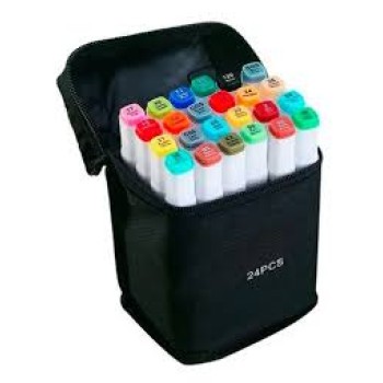 Kit De Canetas Marcador Ponta Dupla