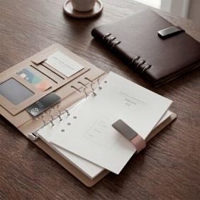 Caderno Fichário Couro Sintético Caderno Fichário Couro Sintético