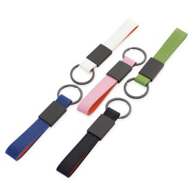 Chaveiro Metal com Couro Sintético