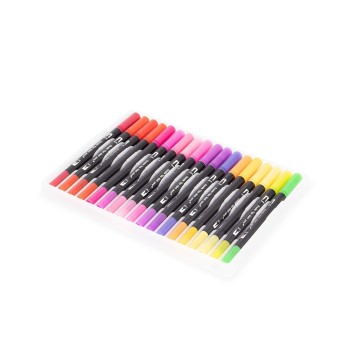 Kit Canetinhas Ponta Dupla 36 Cores