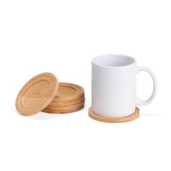 Kit Porta-Copos Bambu 6 Peças Kit Porta-Copos Bambu 6 Peças